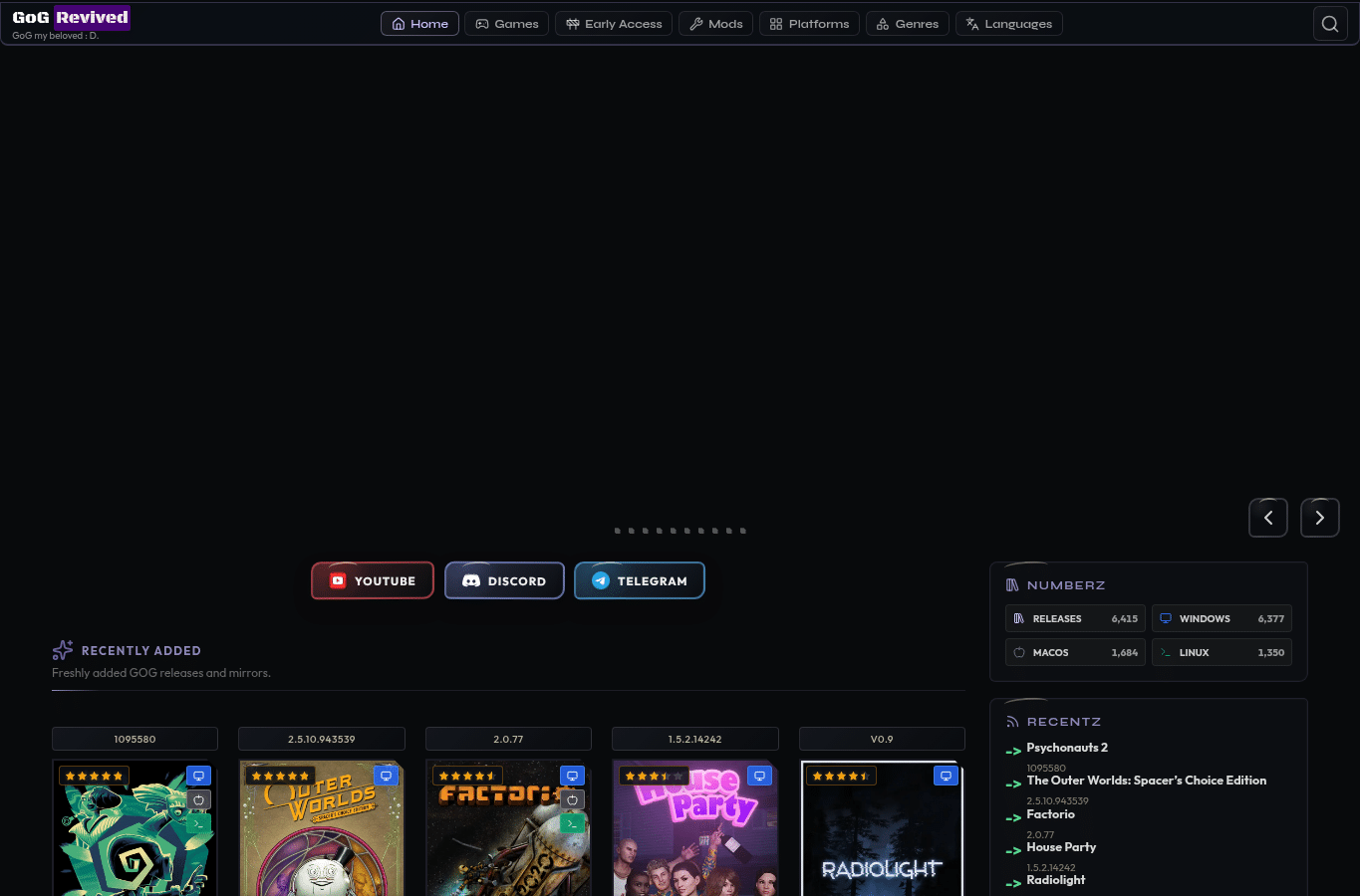 Screenshot preview of gog-rev.com