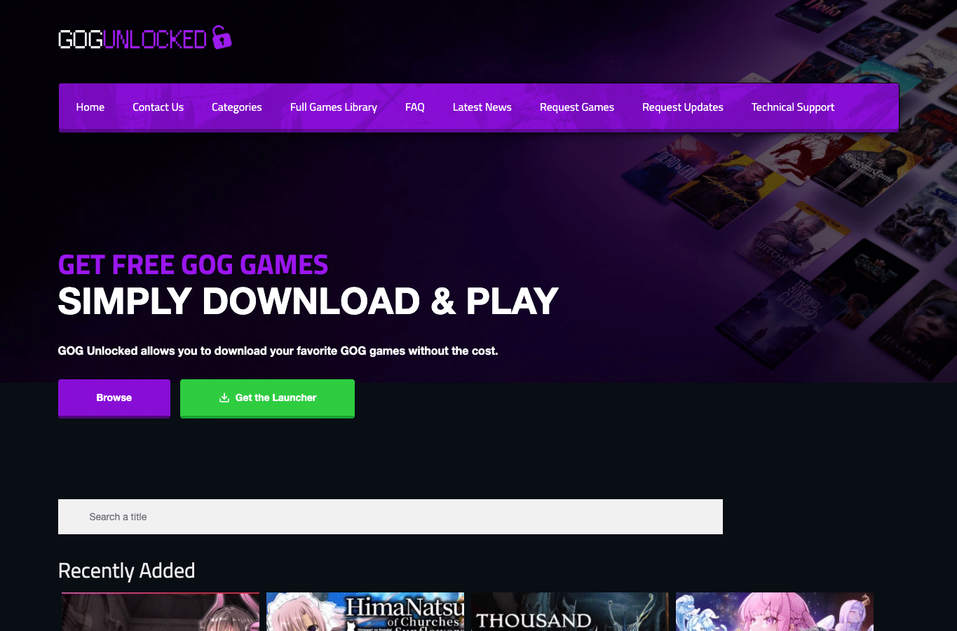 Screenshot preview of gogunlocked.com