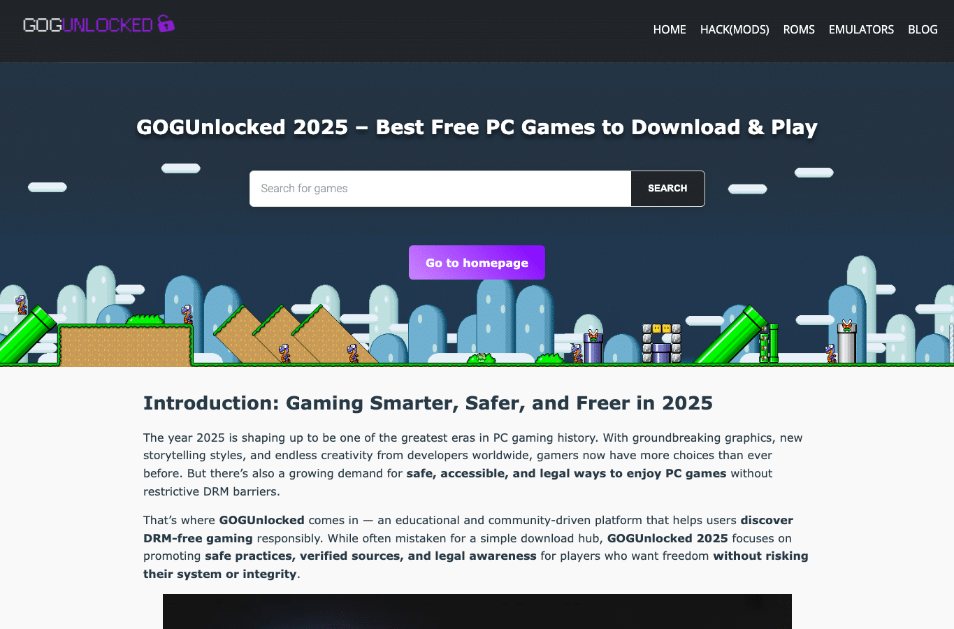 Screenshot preview of gogunlocked.store