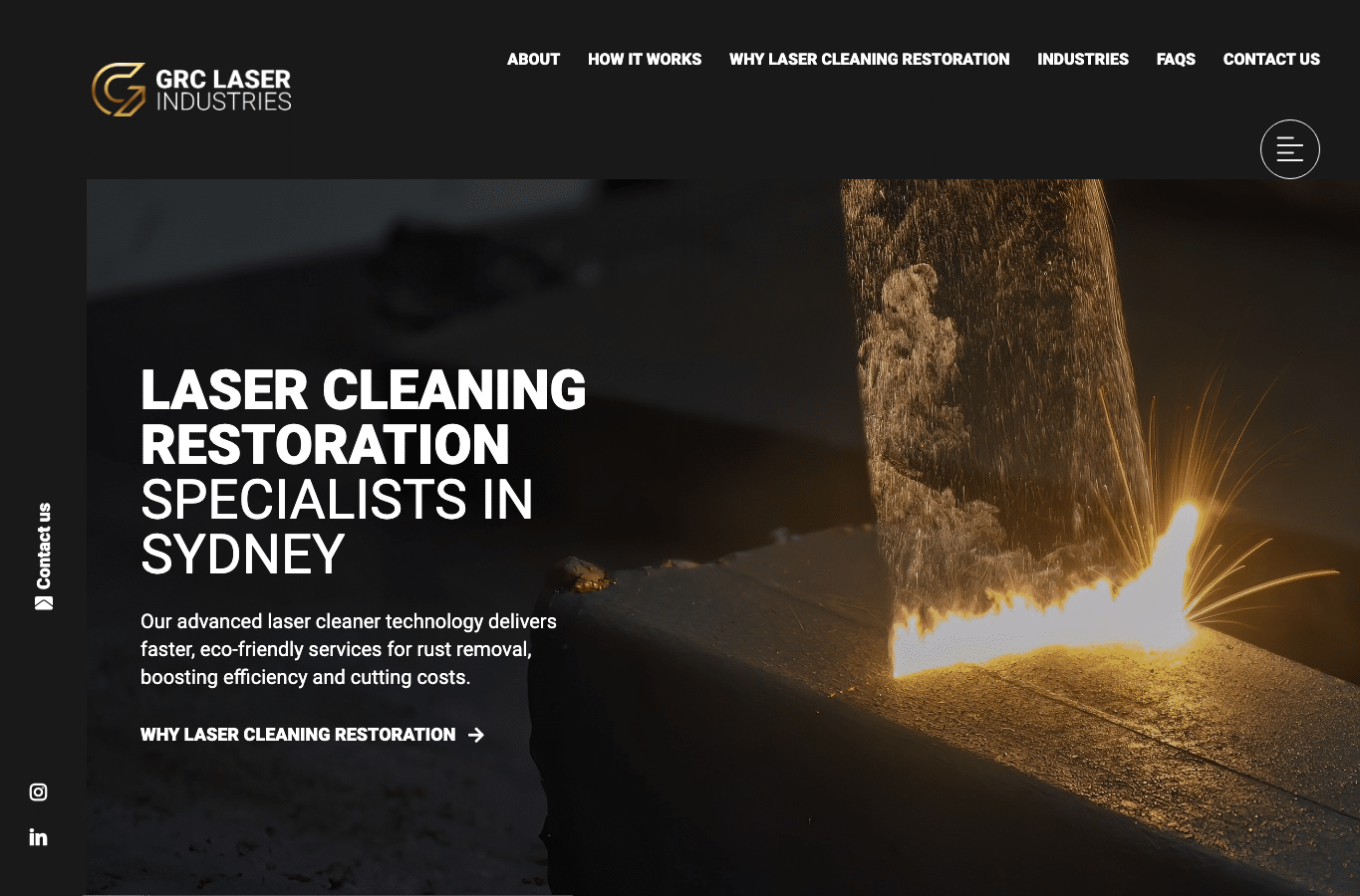 Screenshot preview of grclaserindustries.com.au