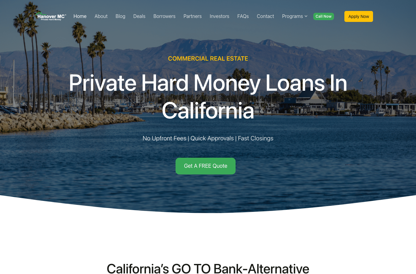 Screenshot preview of hanovermcfinance.com
