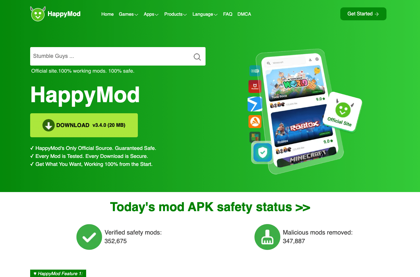 Screenshot preview of happymod.to