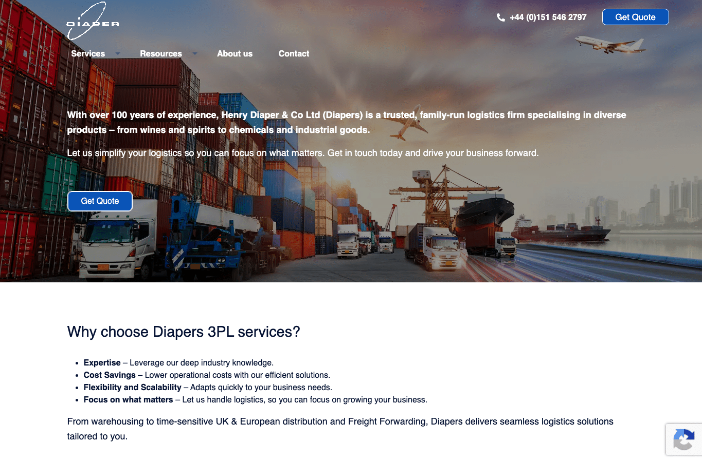 Screenshot preview of henrydiaper.co.uk