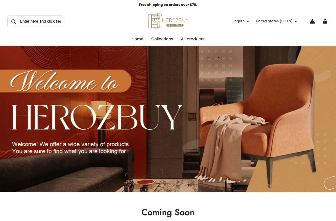 Screenshot preview of herozbuy.com