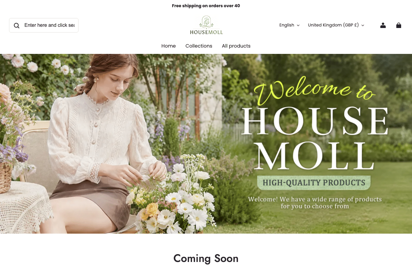 Screenshot preview of housemoll.com