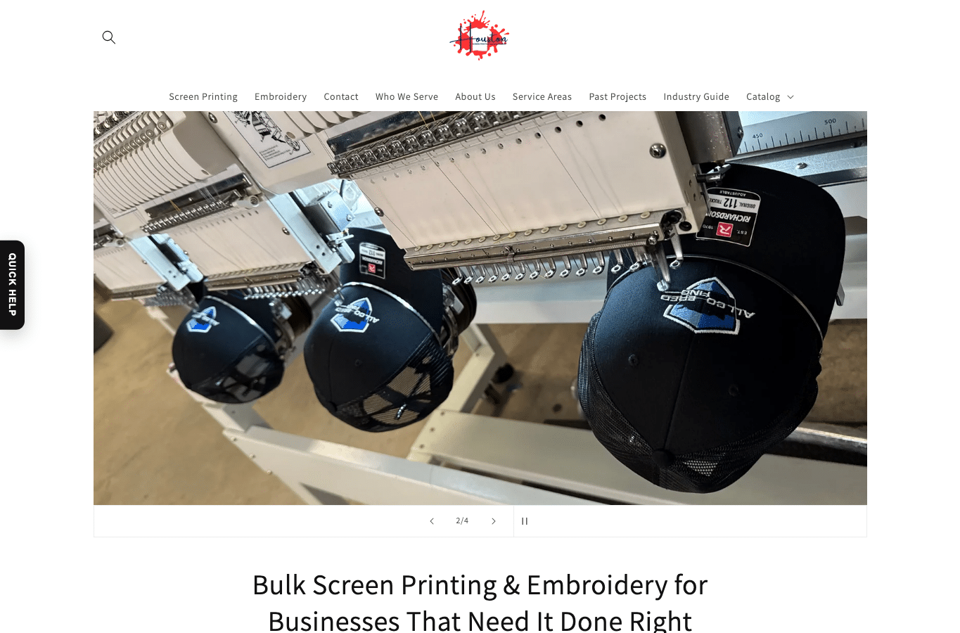 Screenshot preview of houstonscreenprintingandembroidery.com