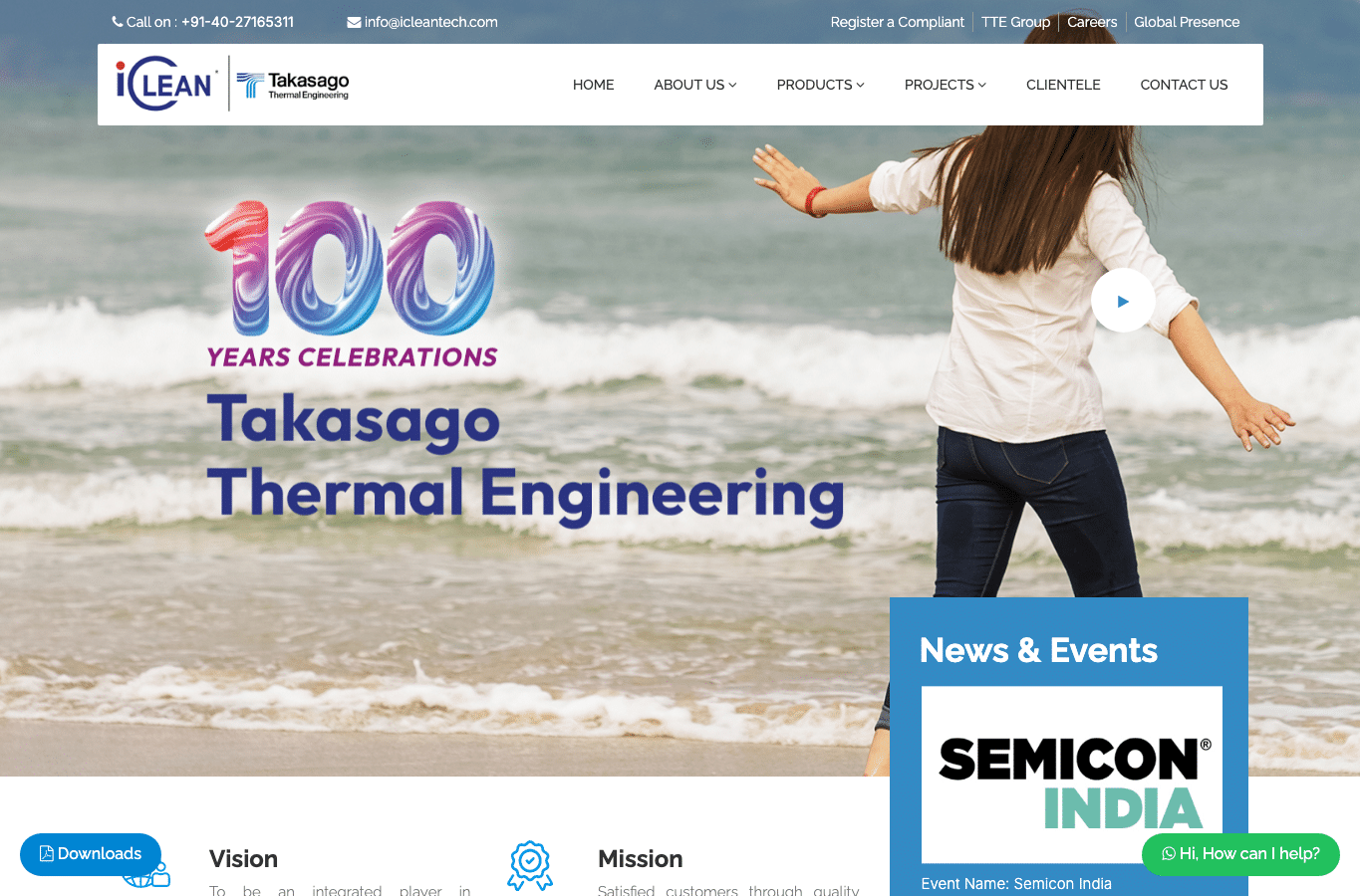 Screenshot preview of icleantech.com