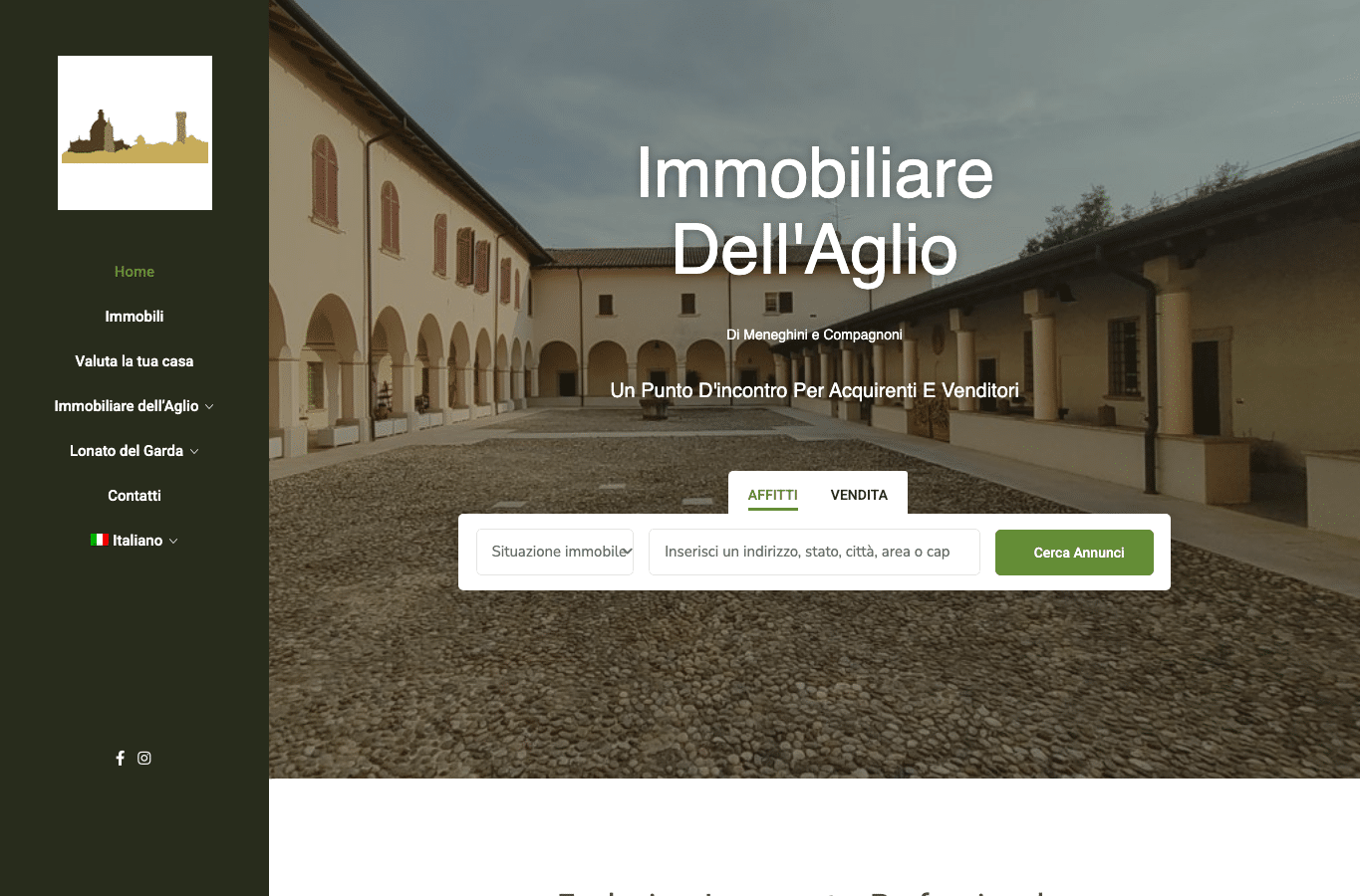 Screenshot preview of immobiliaredellaglio.com