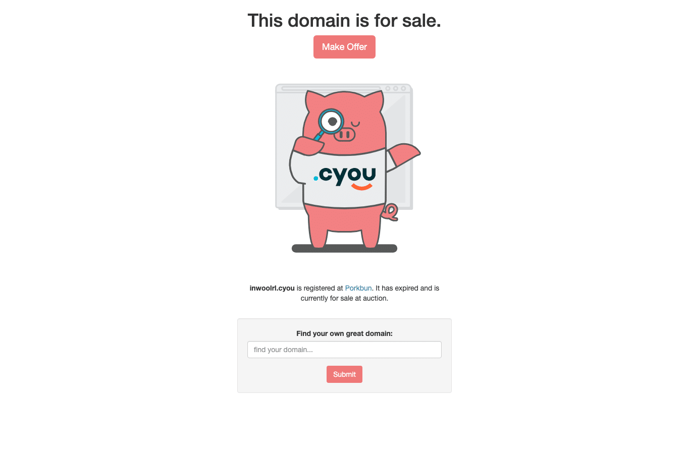 Screenshot preview of inwoolrl.cyou