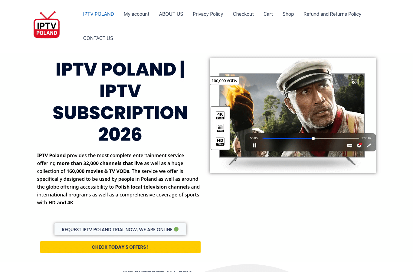 Screenshot preview of iptvpoland.net