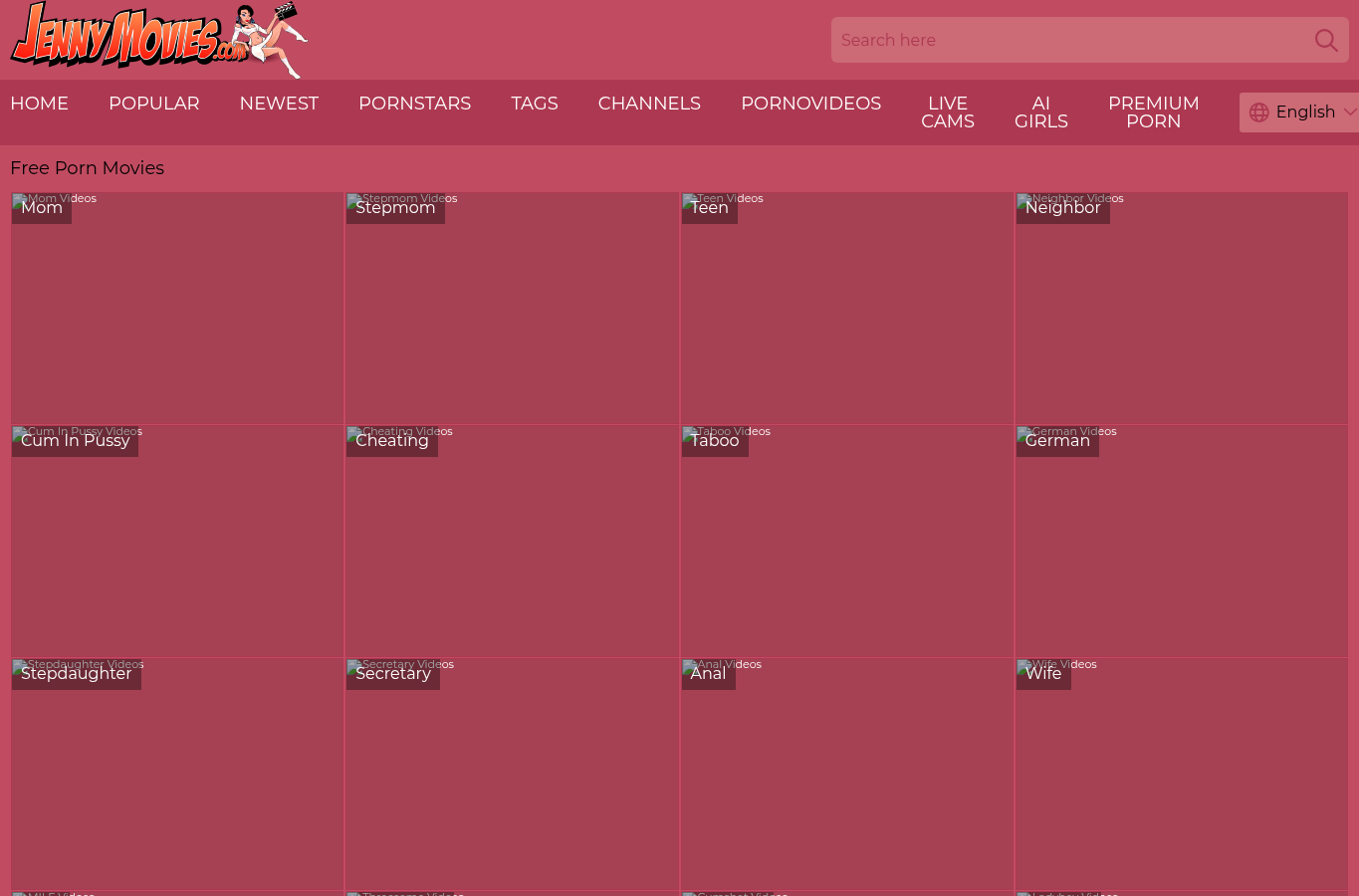 Screenshot preview of jennymovies.com