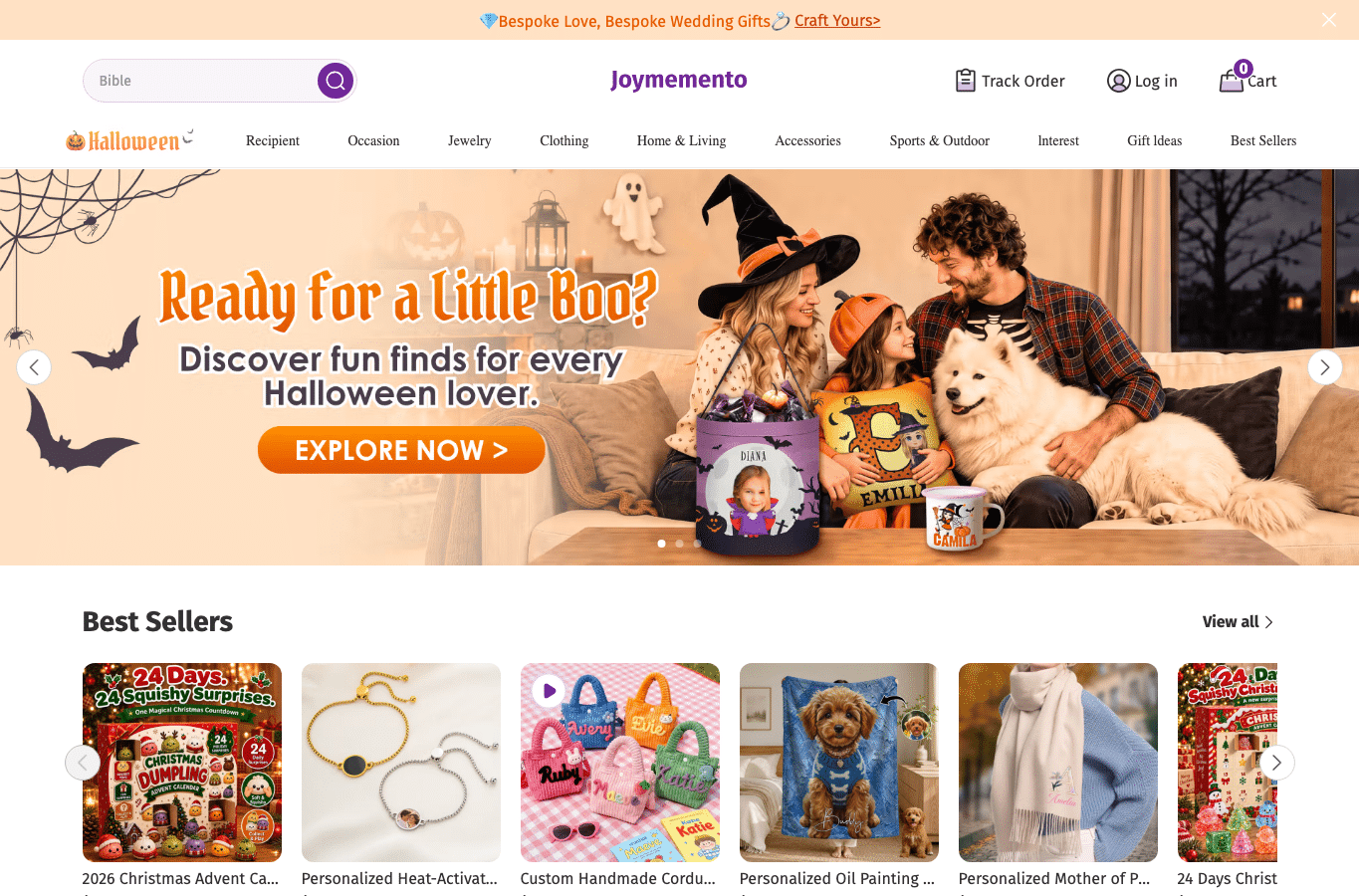 Screenshot preview of joymemento.com