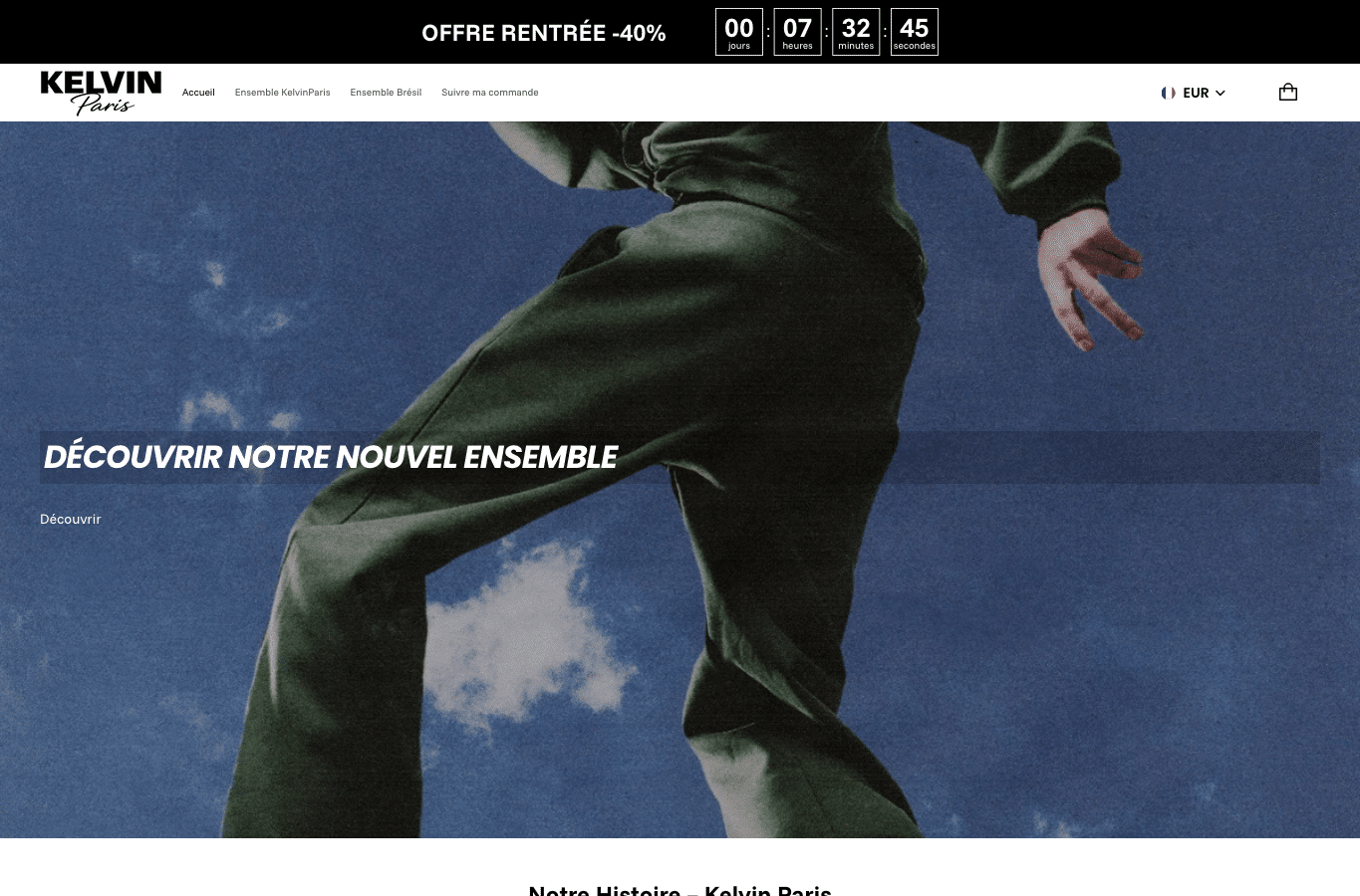 Screenshot preview of kelvin-paris.com