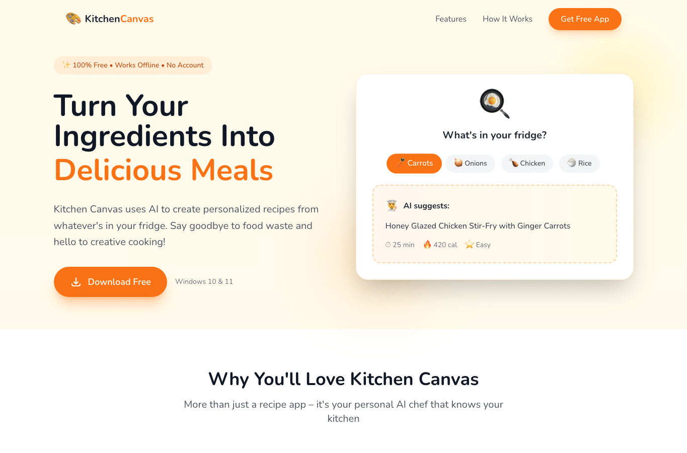 Screenshot preview of kitchen-canvas.com