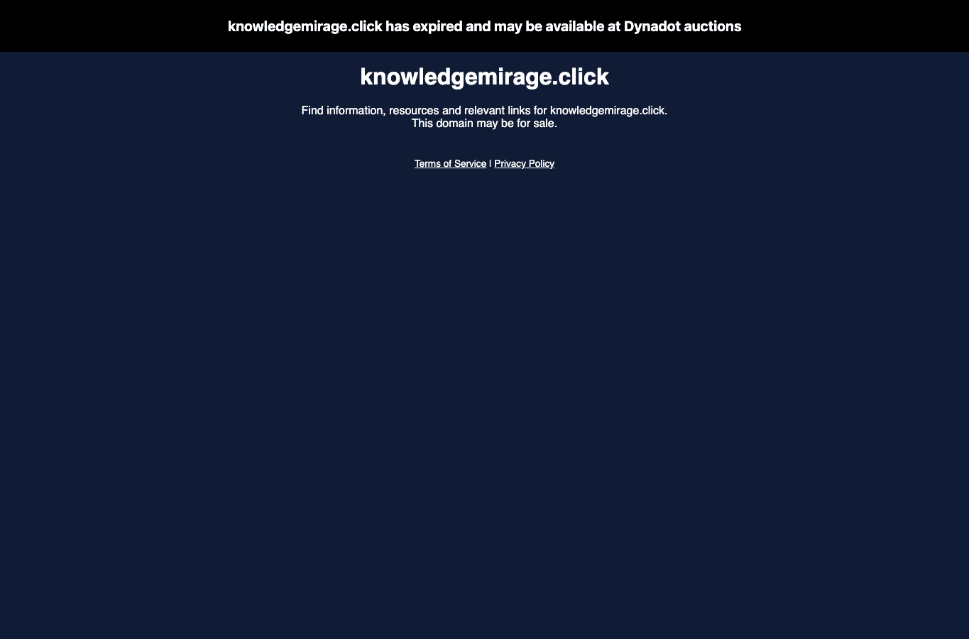 Screenshot preview of knowledgemirage.click