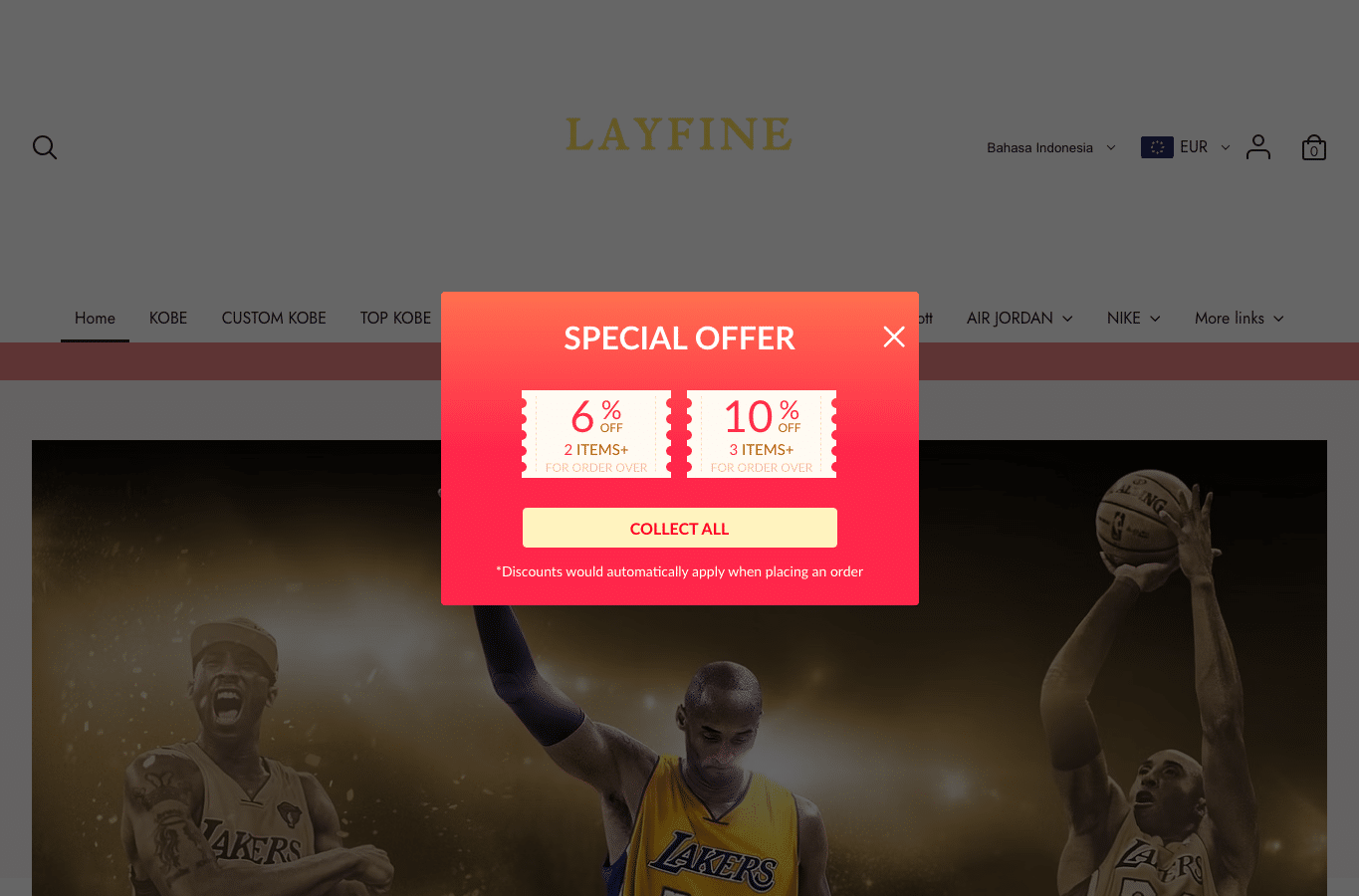 Screenshot preview of layfine.shop