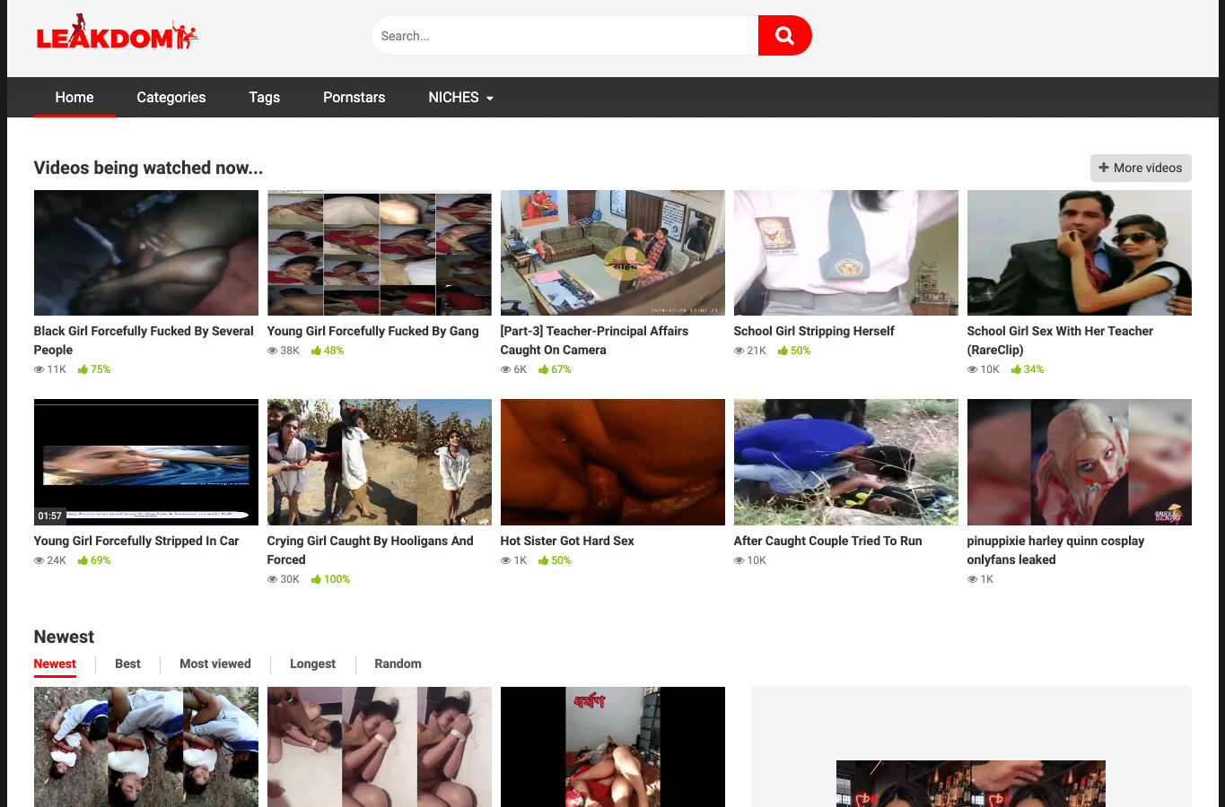 Screenshot preview of leakdom.com