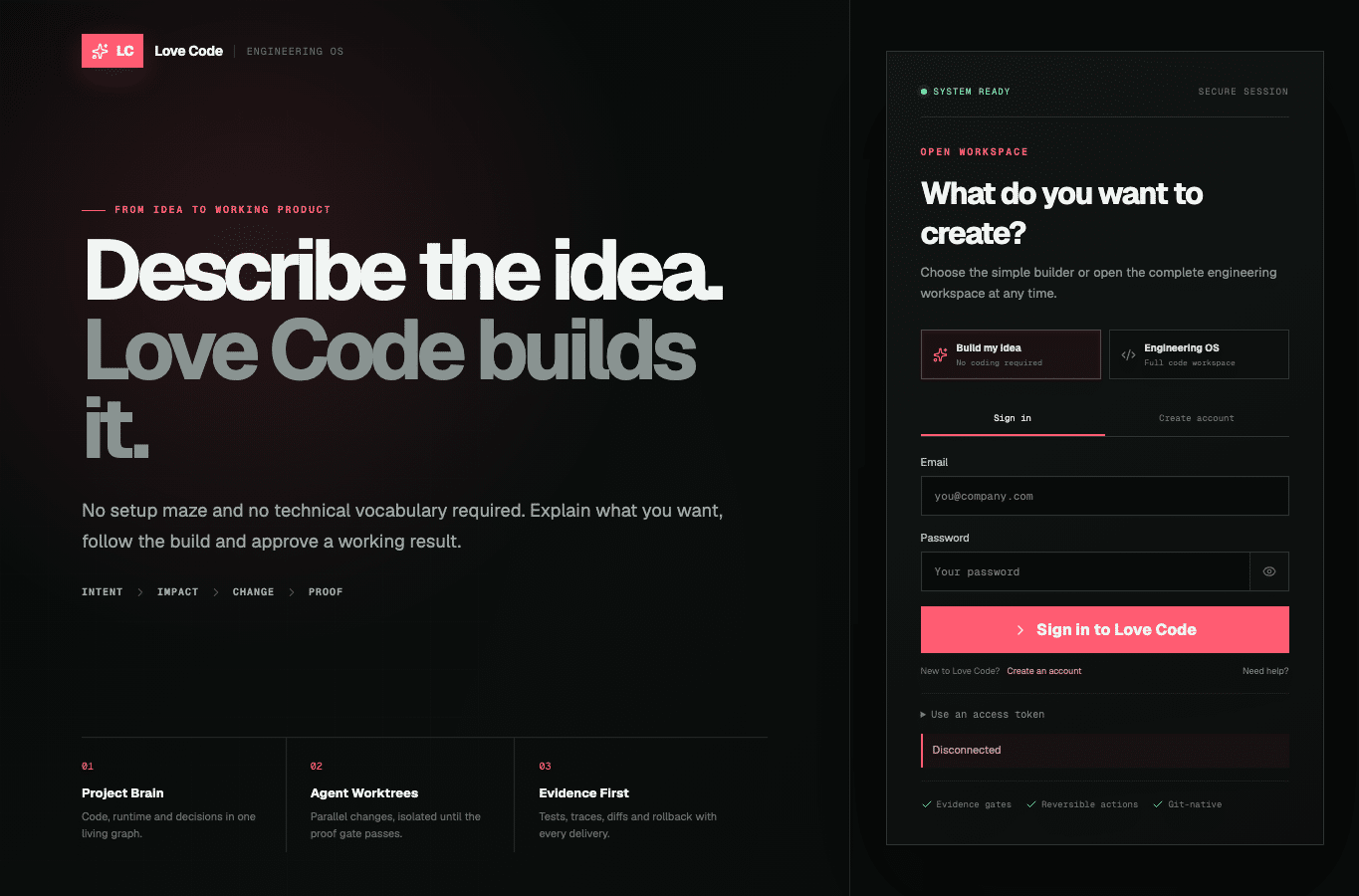 Screenshot preview of lovecode.site