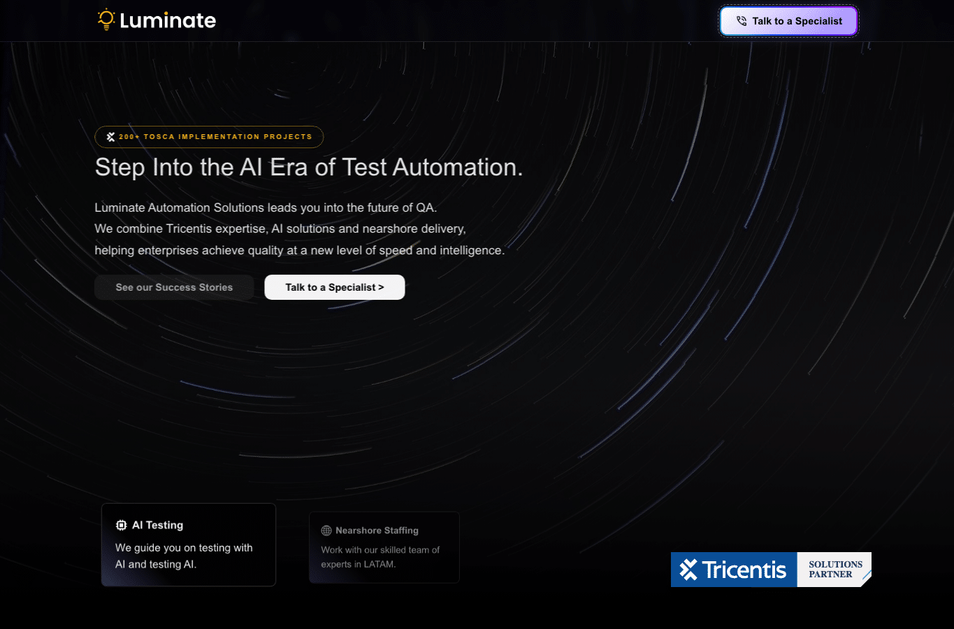 Screenshot preview of luminateautomationsolutions.com