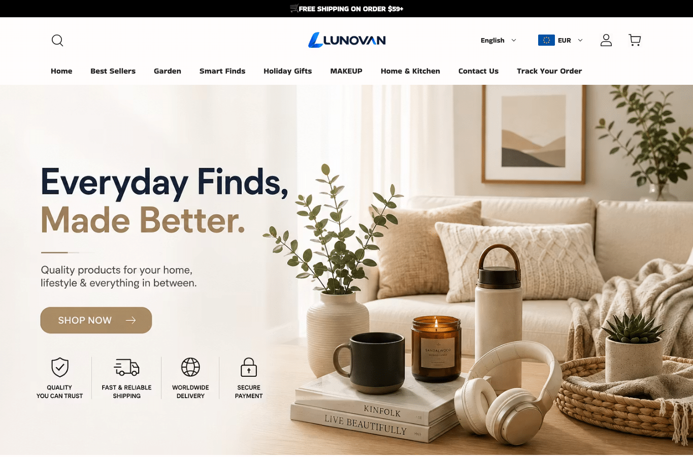 Screenshot preview of lunovan.com