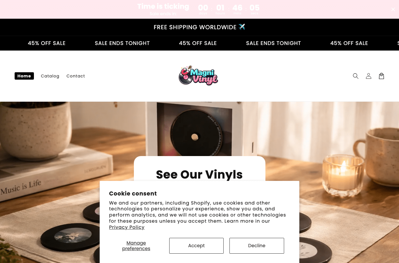 Screenshot preview of magnivinyl.com