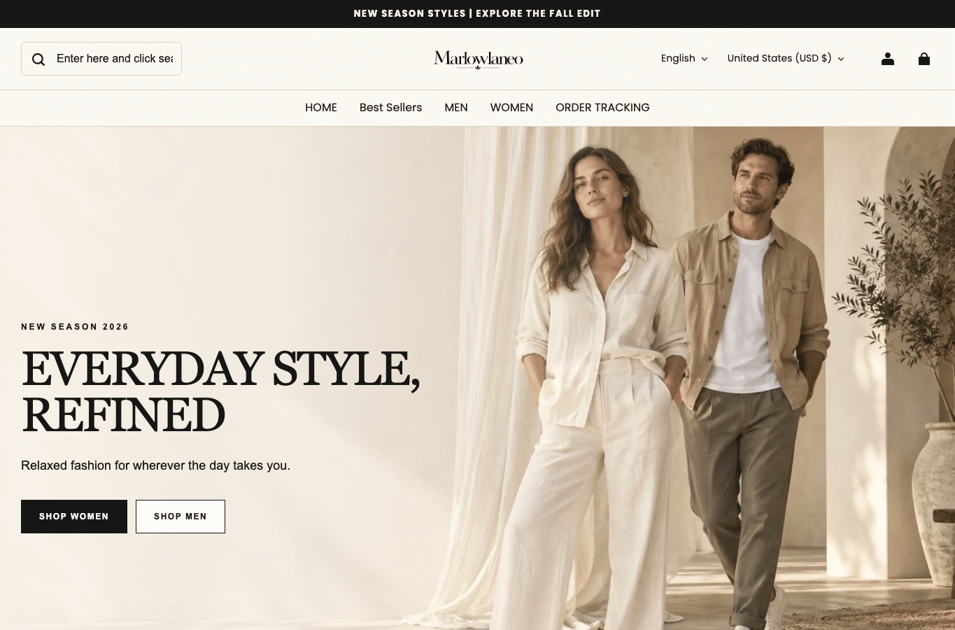 Screenshot preview of marlowlaneo.com