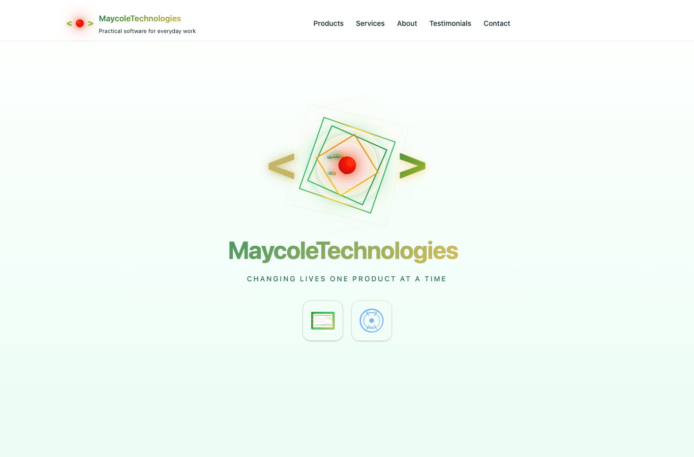 Screenshot preview of maycoletechnologies.com