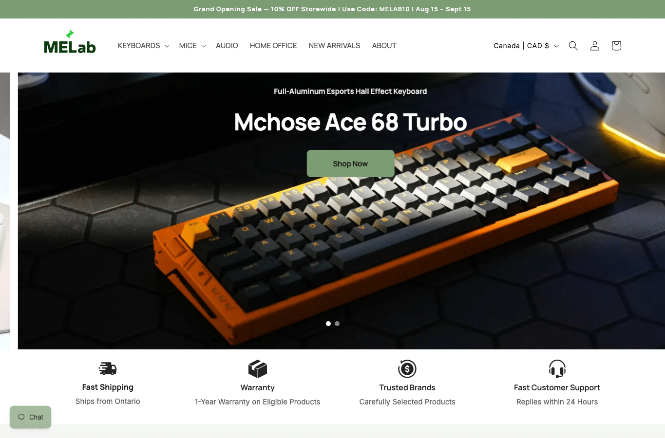 Screenshot preview of melabonline.com