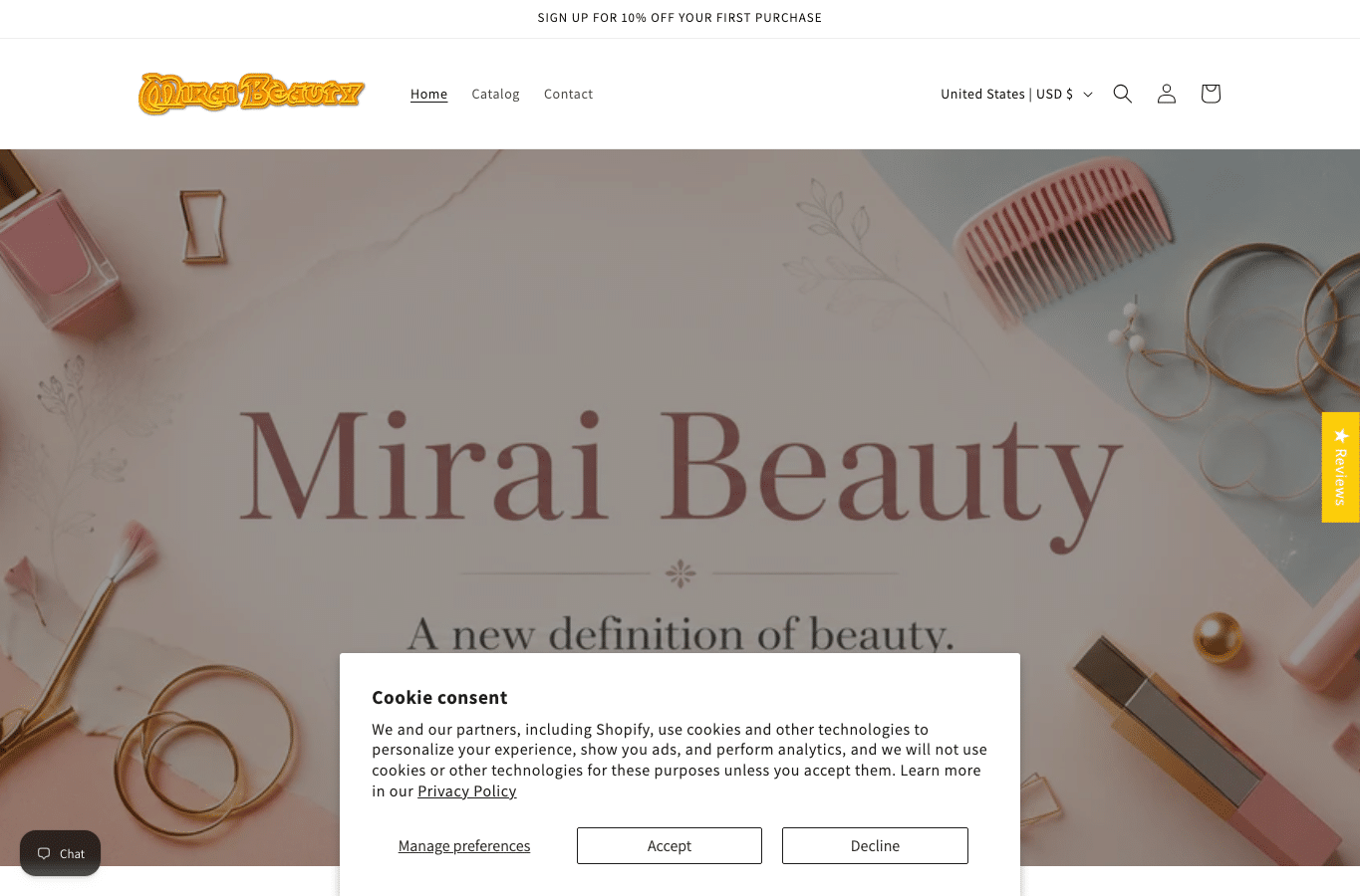 Screenshot preview of miraiblush.online