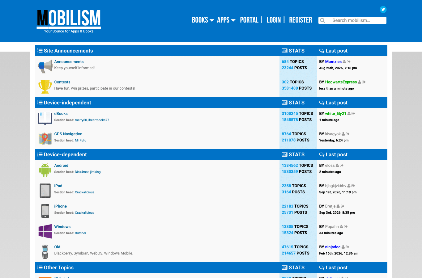 Screenshot preview of mobilism.org