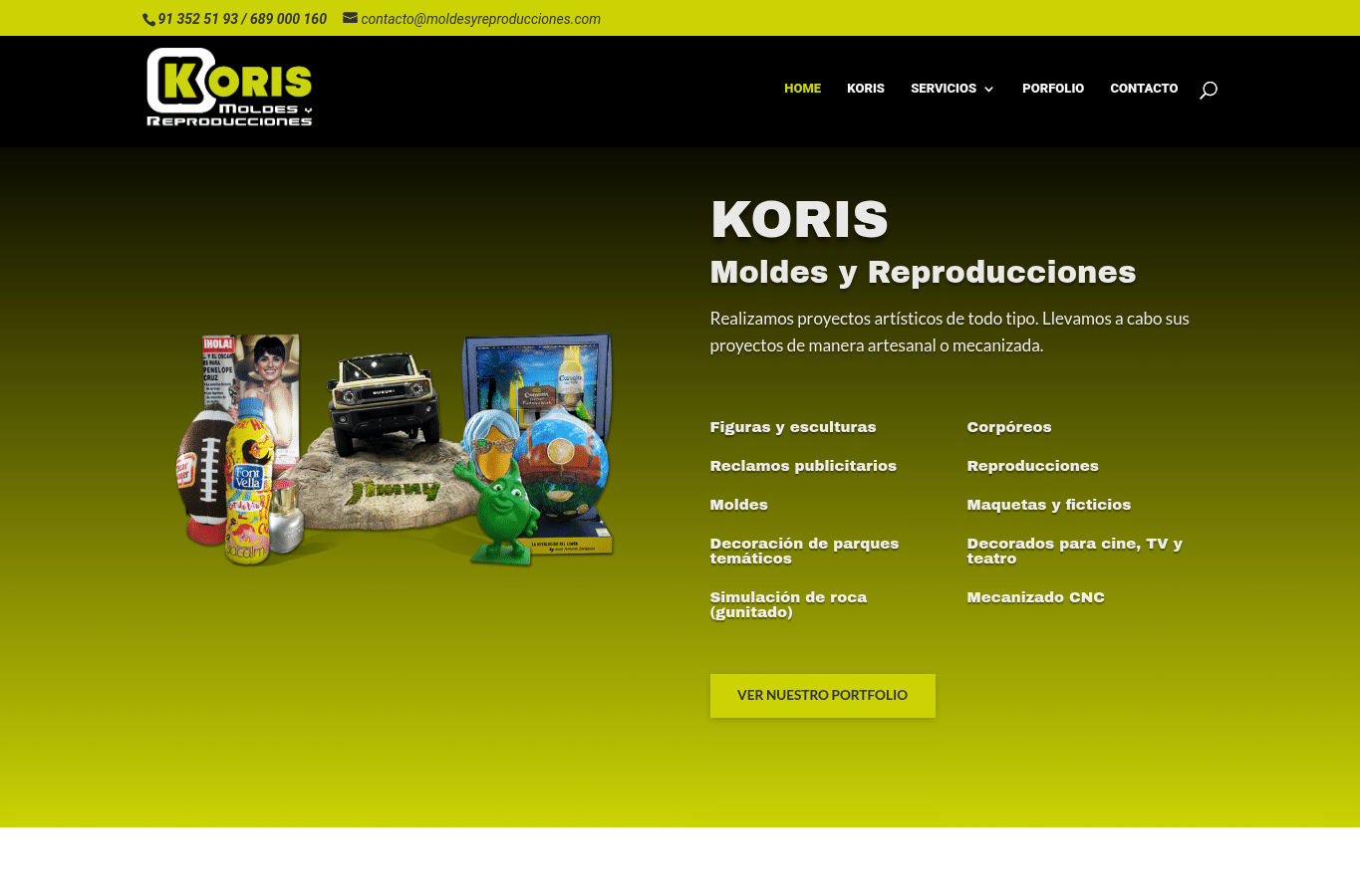 Screenshot preview of moldesyreproducciones.com