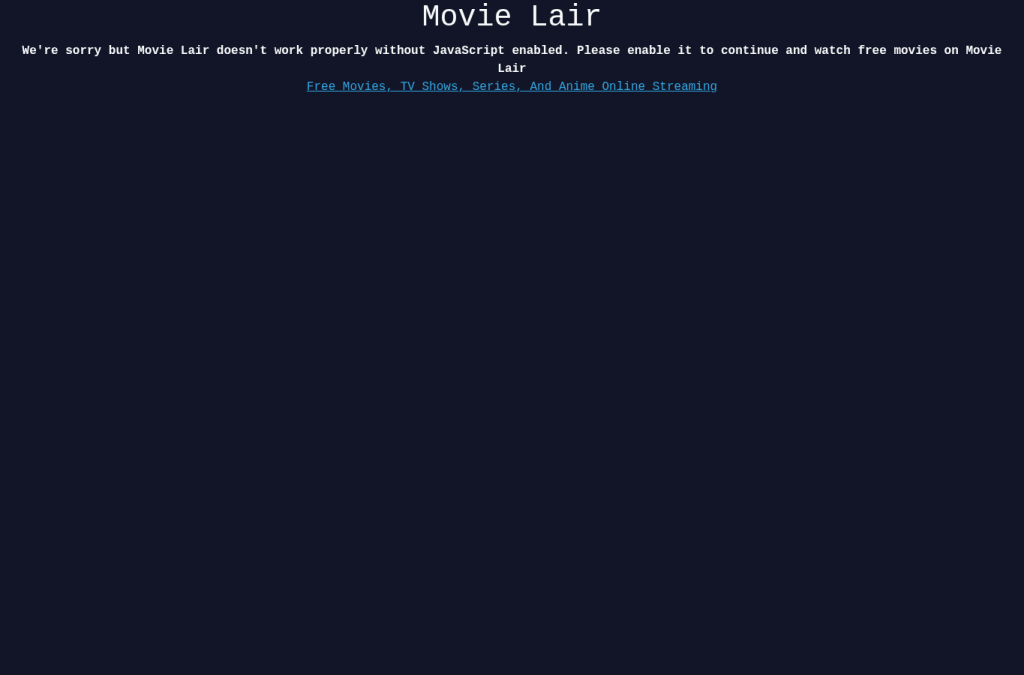 Screenshot preview of movielair.cc