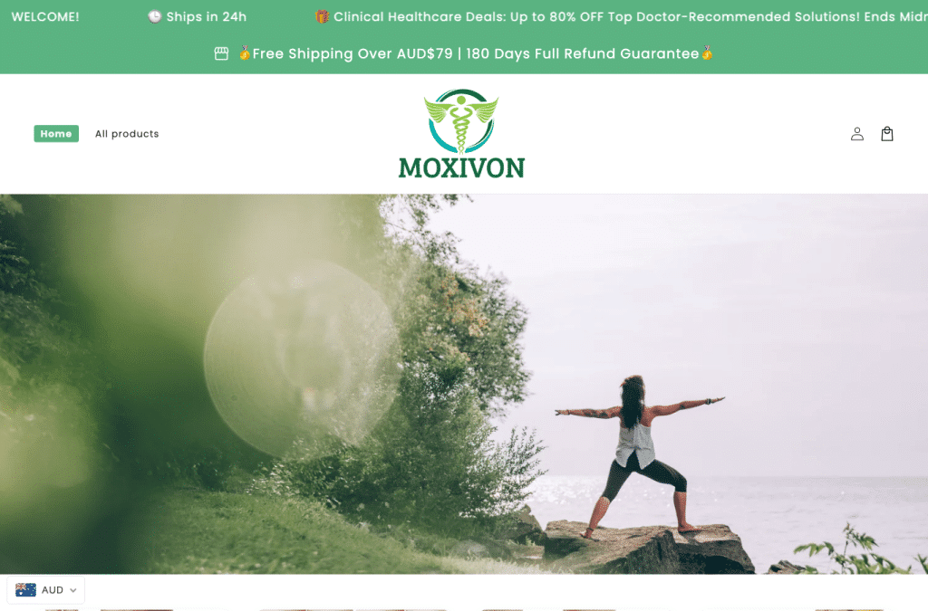 Screenshot preview of moxivon.com