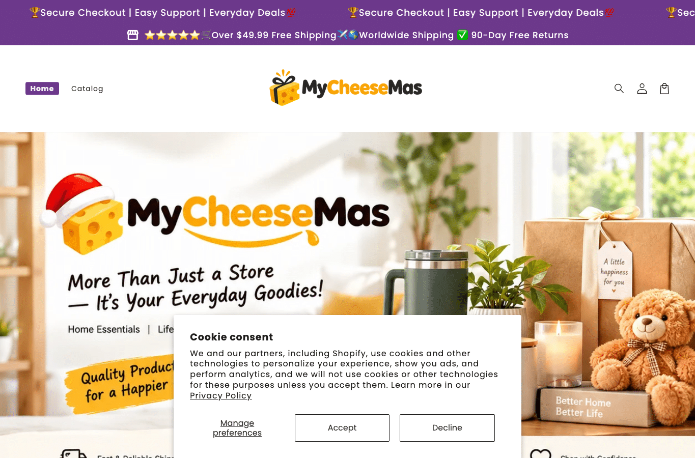 Screenshot preview of mycheesemas.com