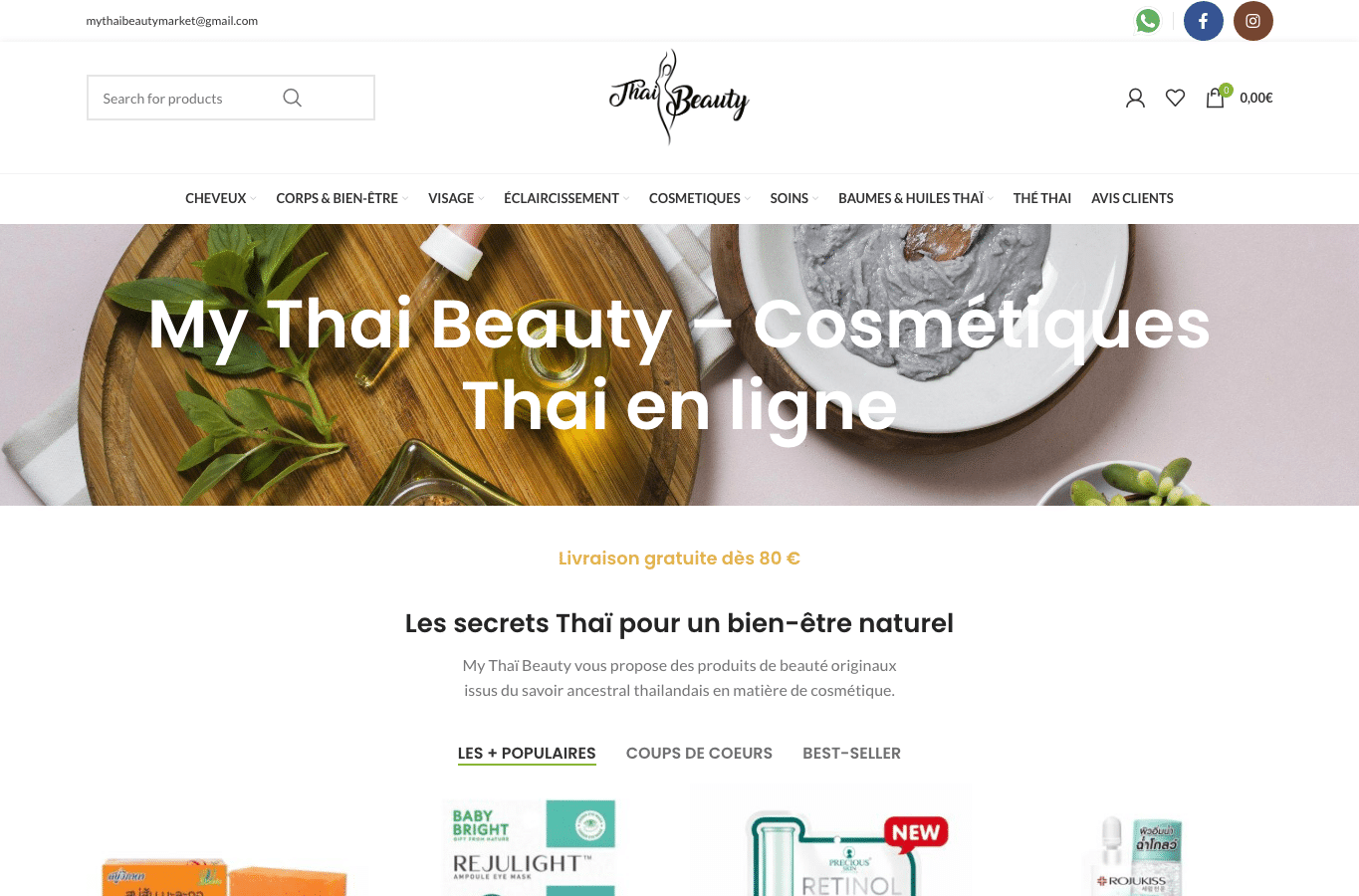 Screenshot preview of mythaibeautyfr.com