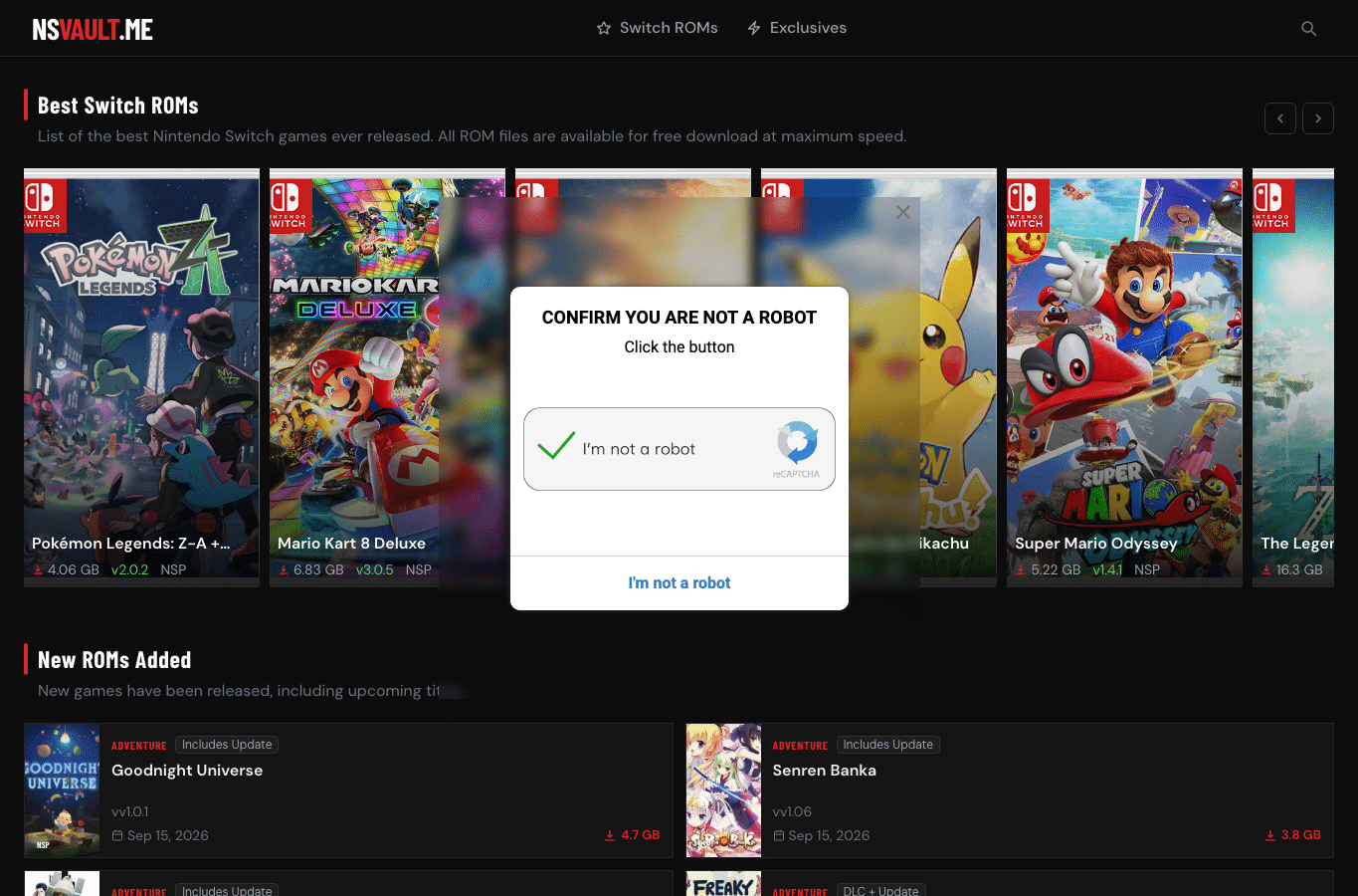 Screenshot preview of nsw2u.click