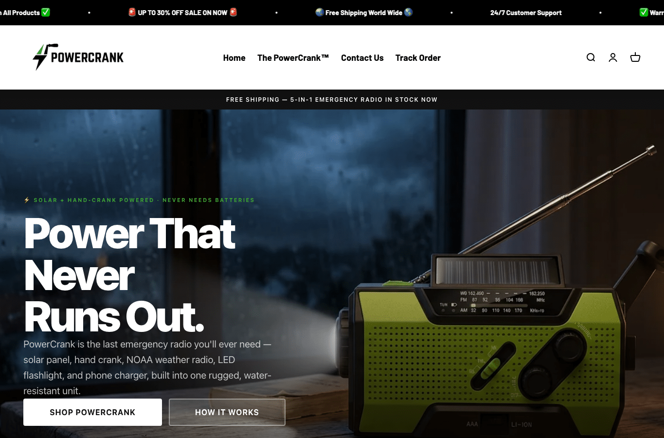 Screenshot preview of officialtrackon.com