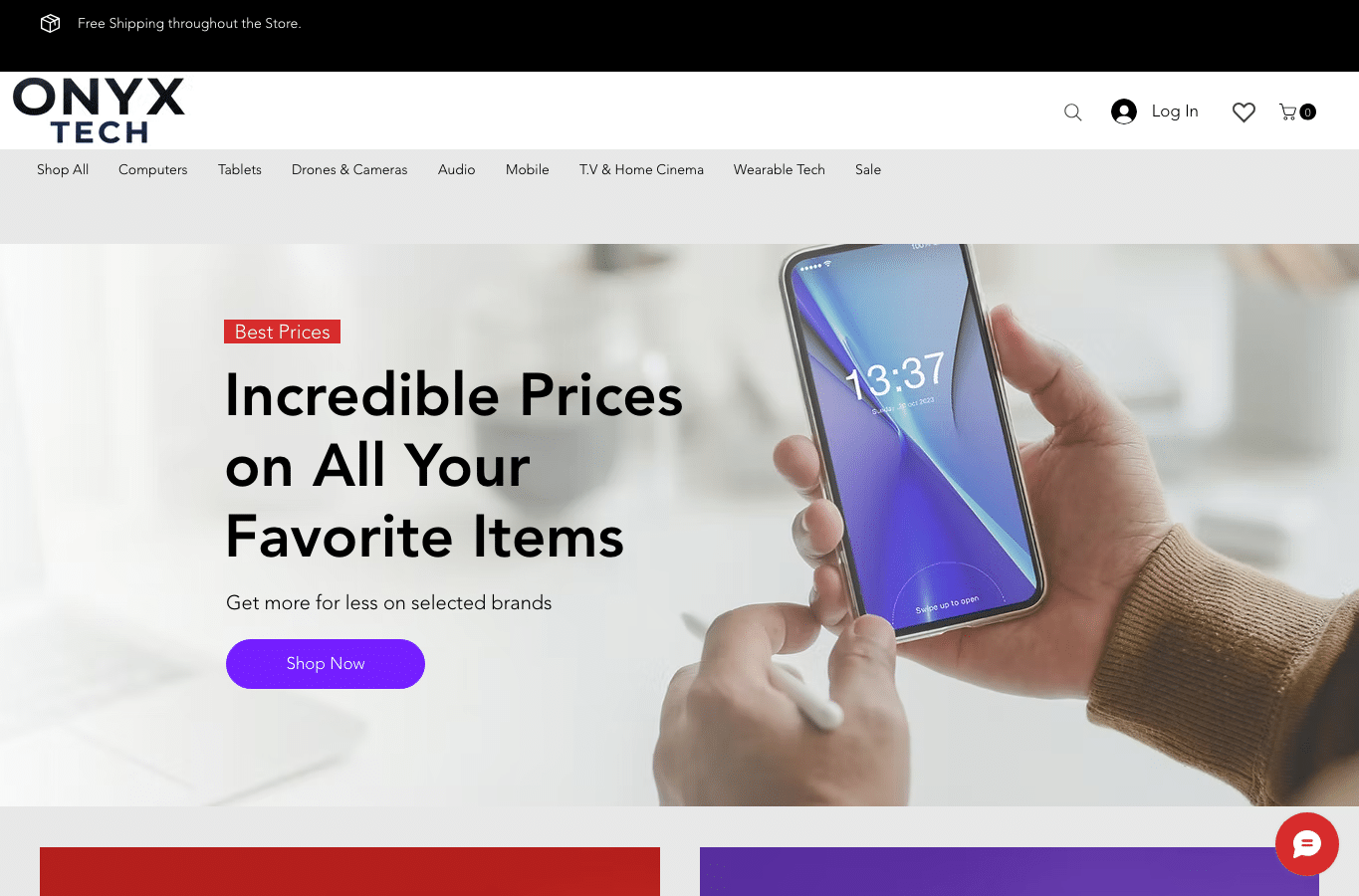 Screenshot preview of onyxtechonline.com