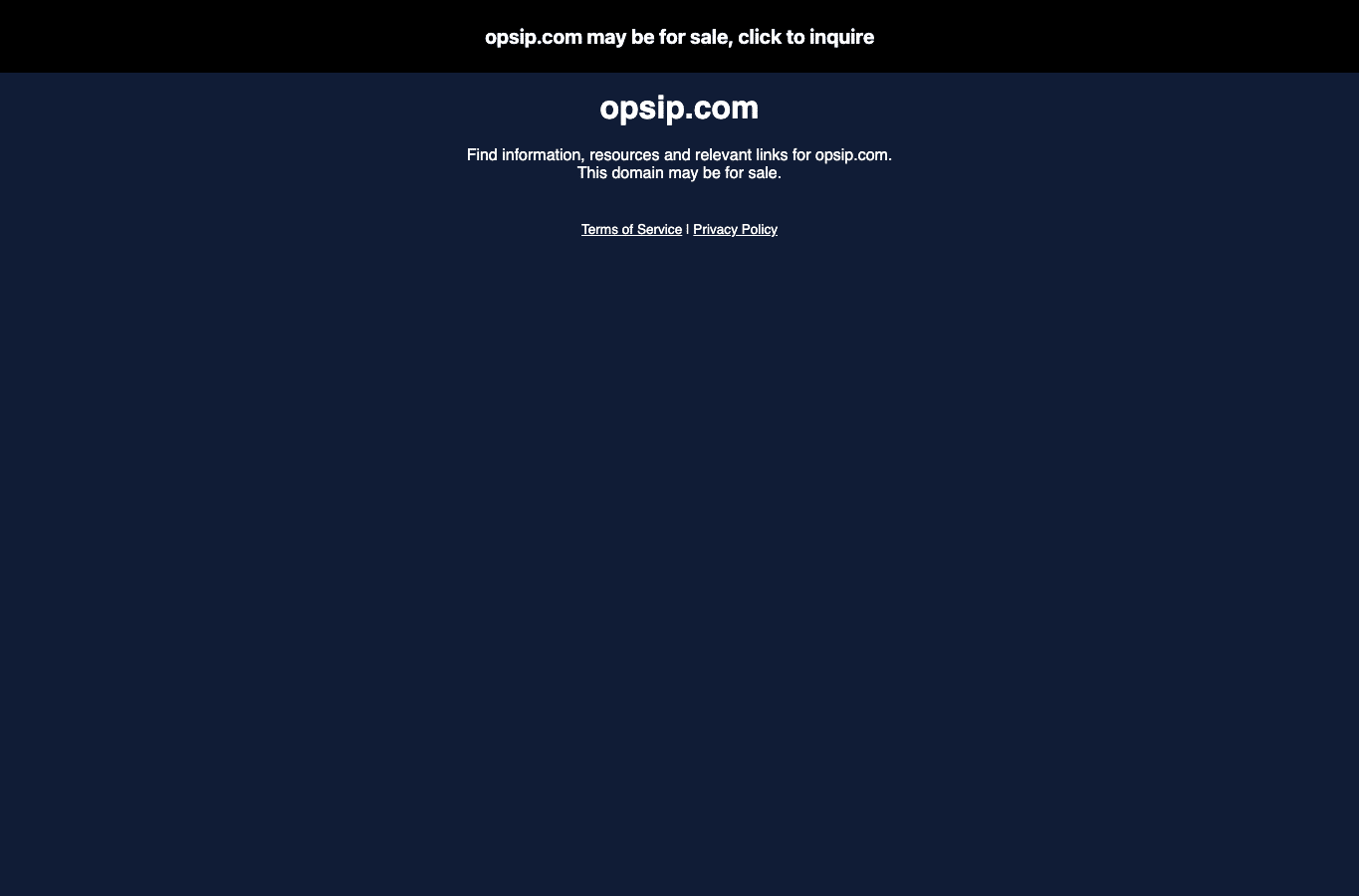 Screenshot preview of opsip.com