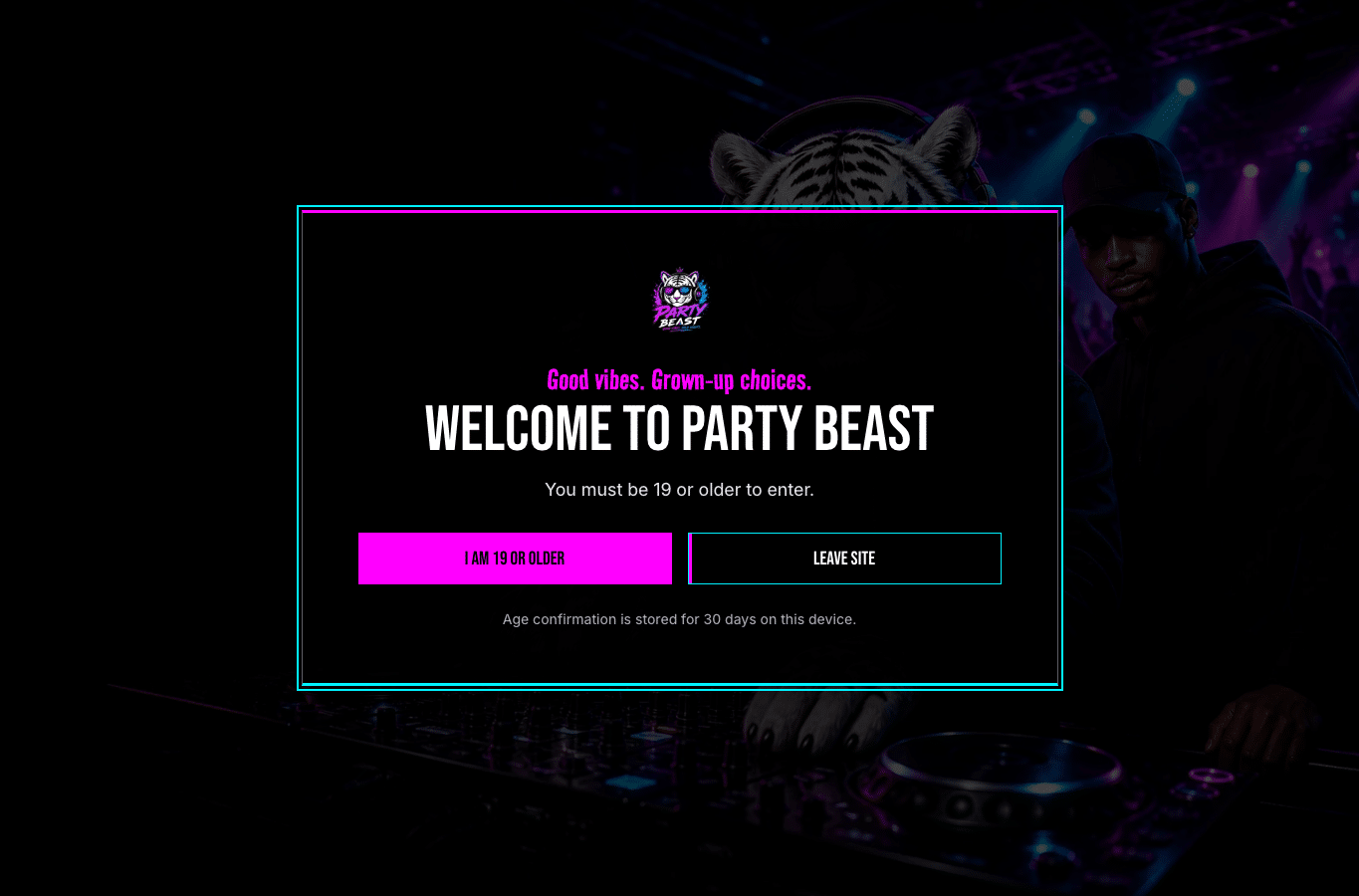 Screenshot preview of partybeast.co