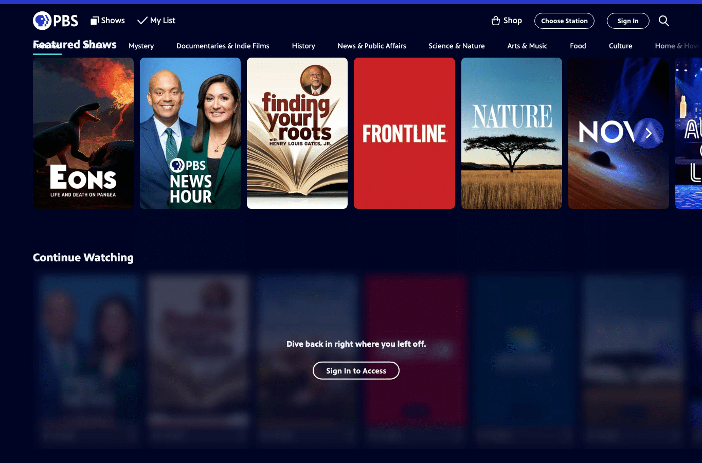 Screenshot preview of pbs.org