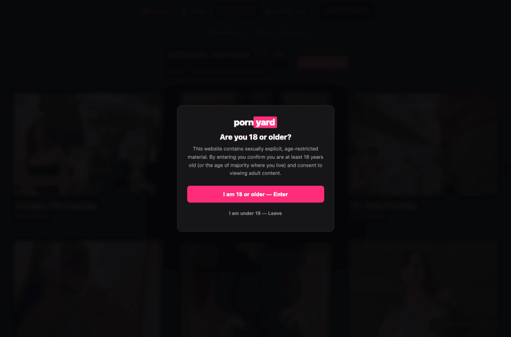 Screenshot preview of pornyard.xyz