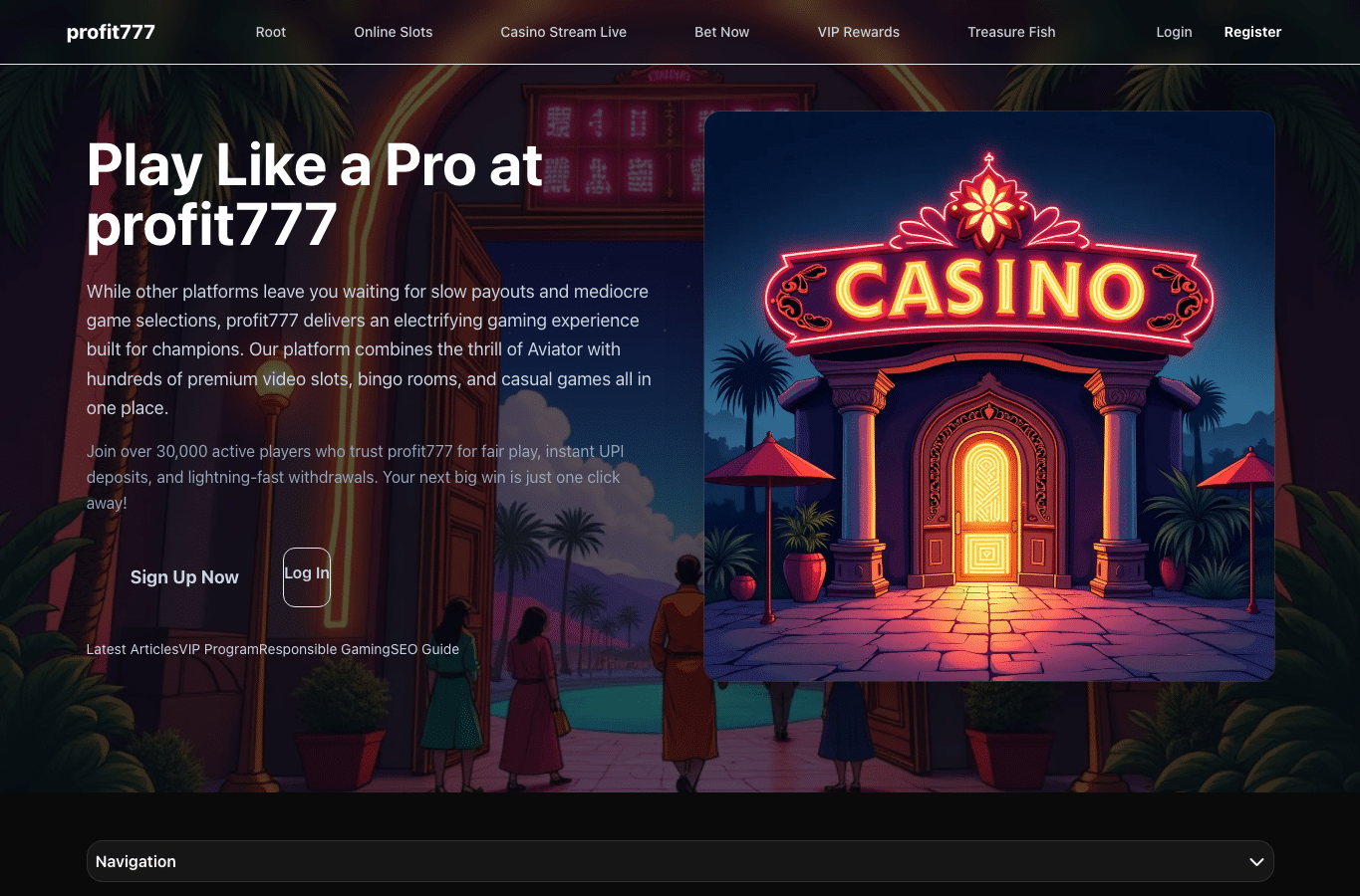 Screenshot preview of profit777bingo.com