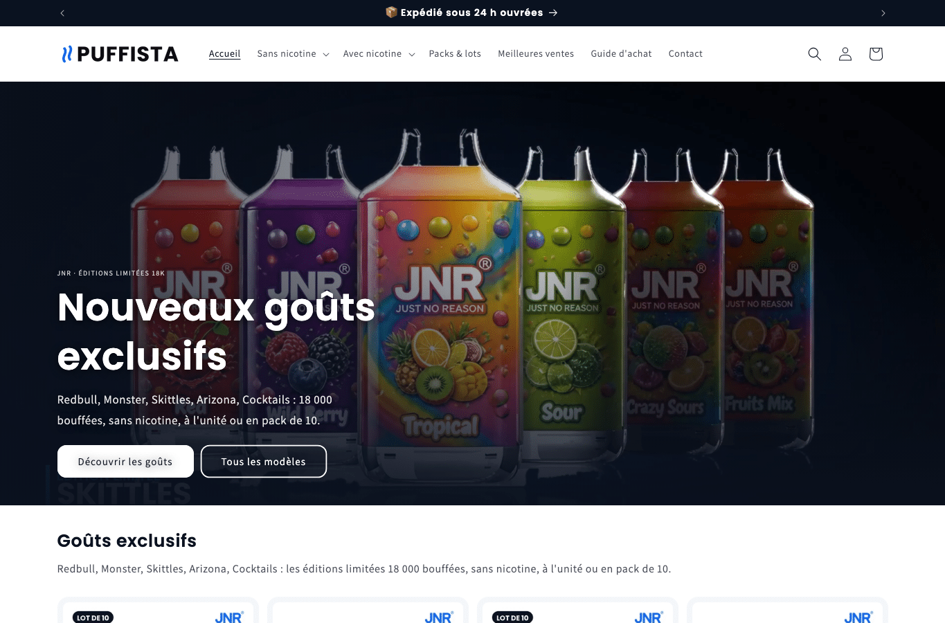 Screenshot preview of puffista.com