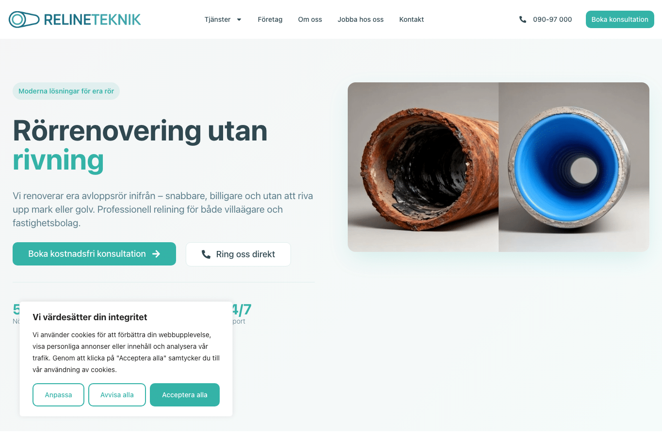 Screenshot preview of r-teknik.se