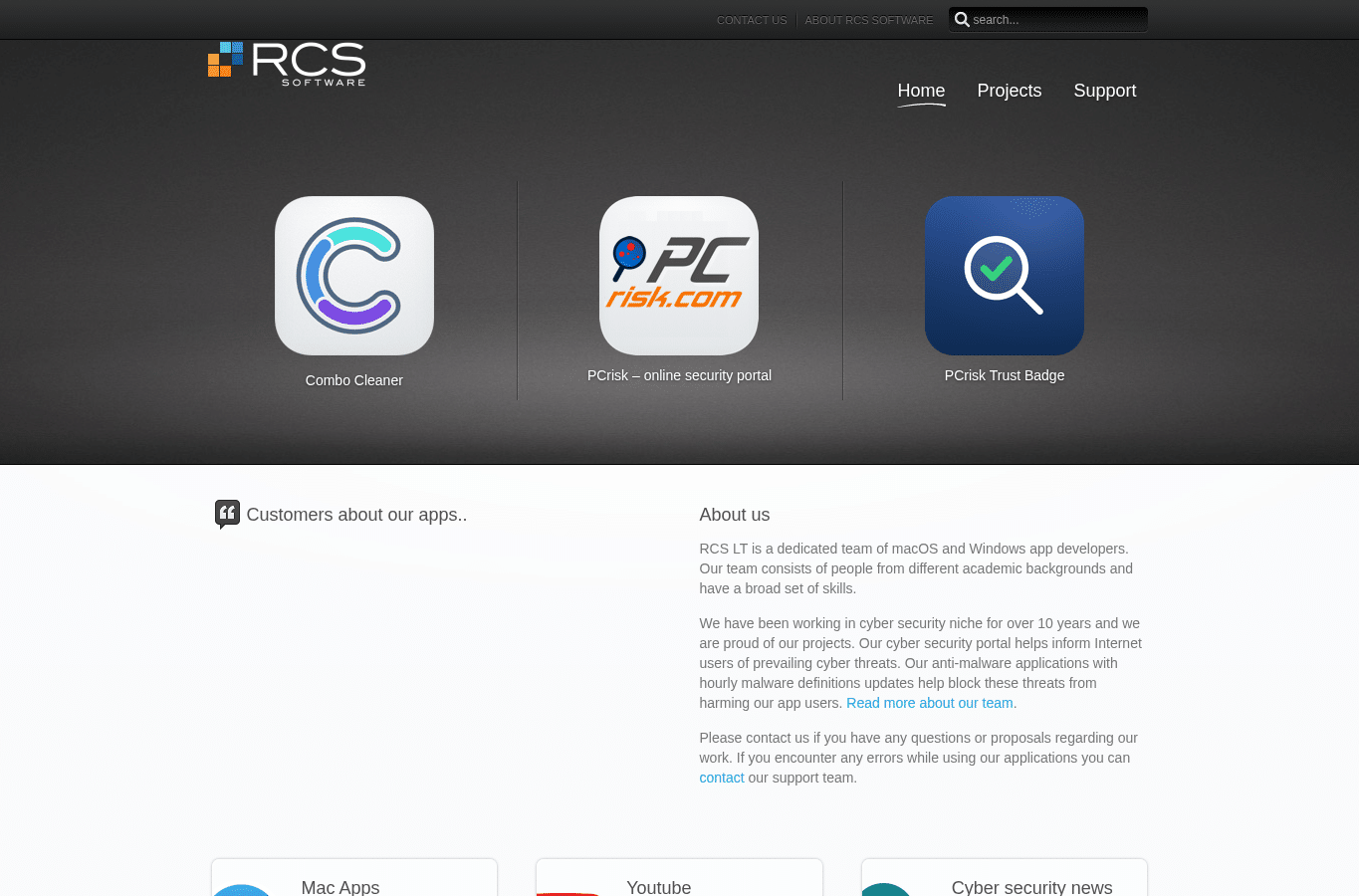 Screenshot preview of rcs.lt