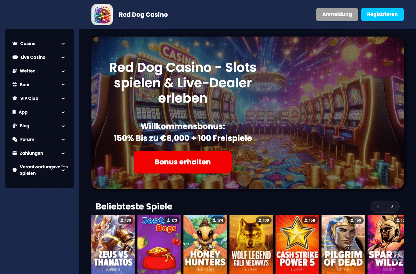 Screenshot preview of red-dog.at