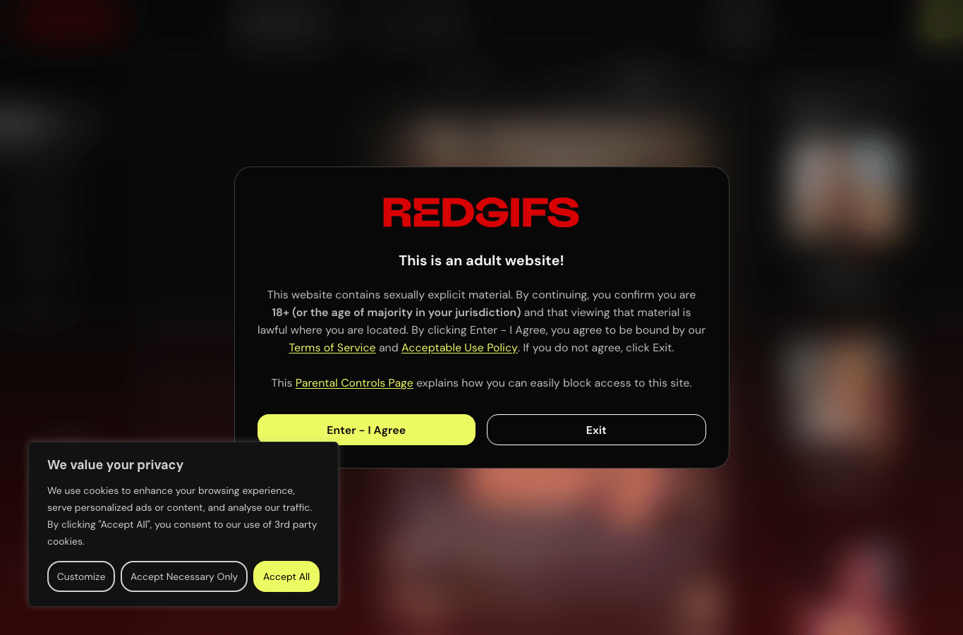 Screenshot preview of redgifs.com