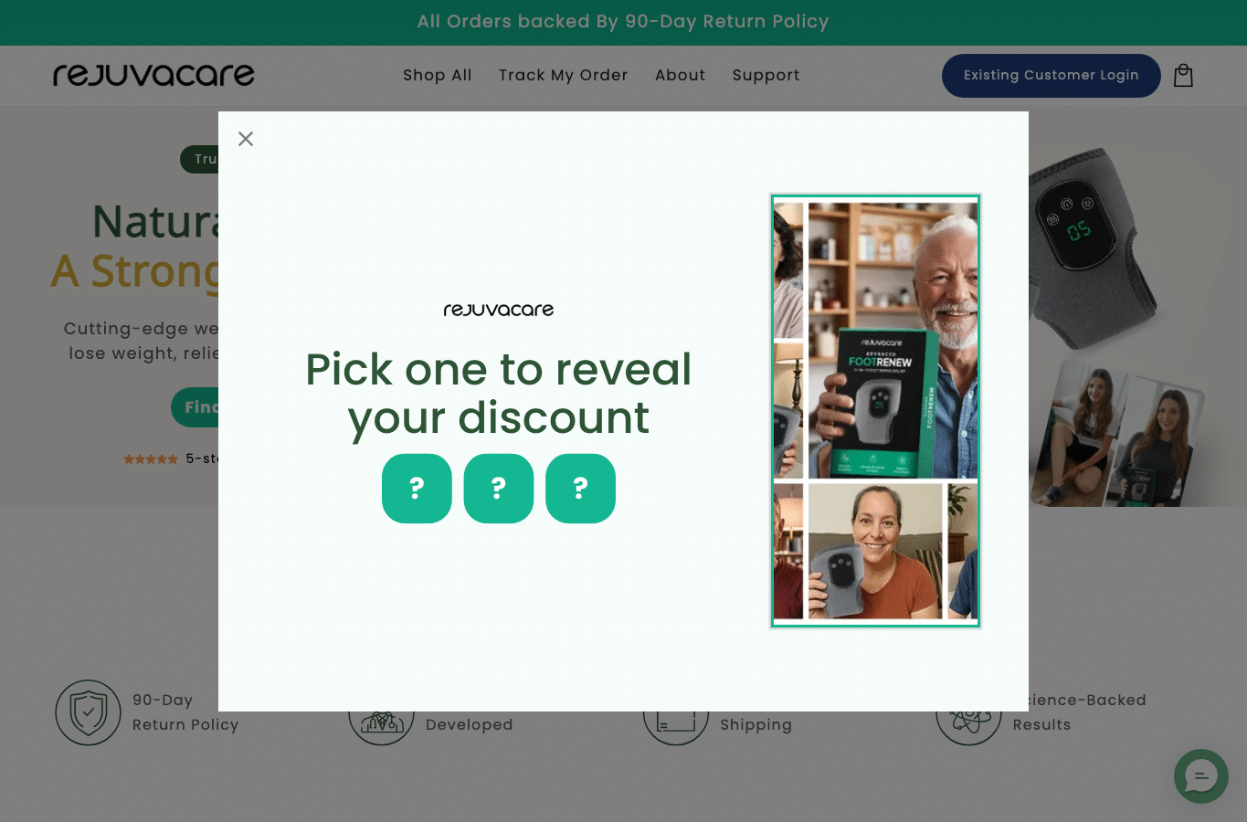Screenshot preview of rejuvacare.com