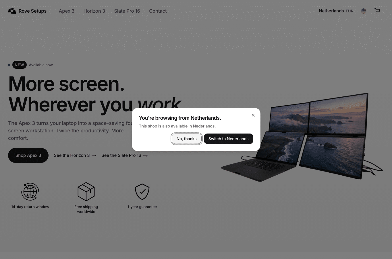 Screenshot preview of rovesetups.com